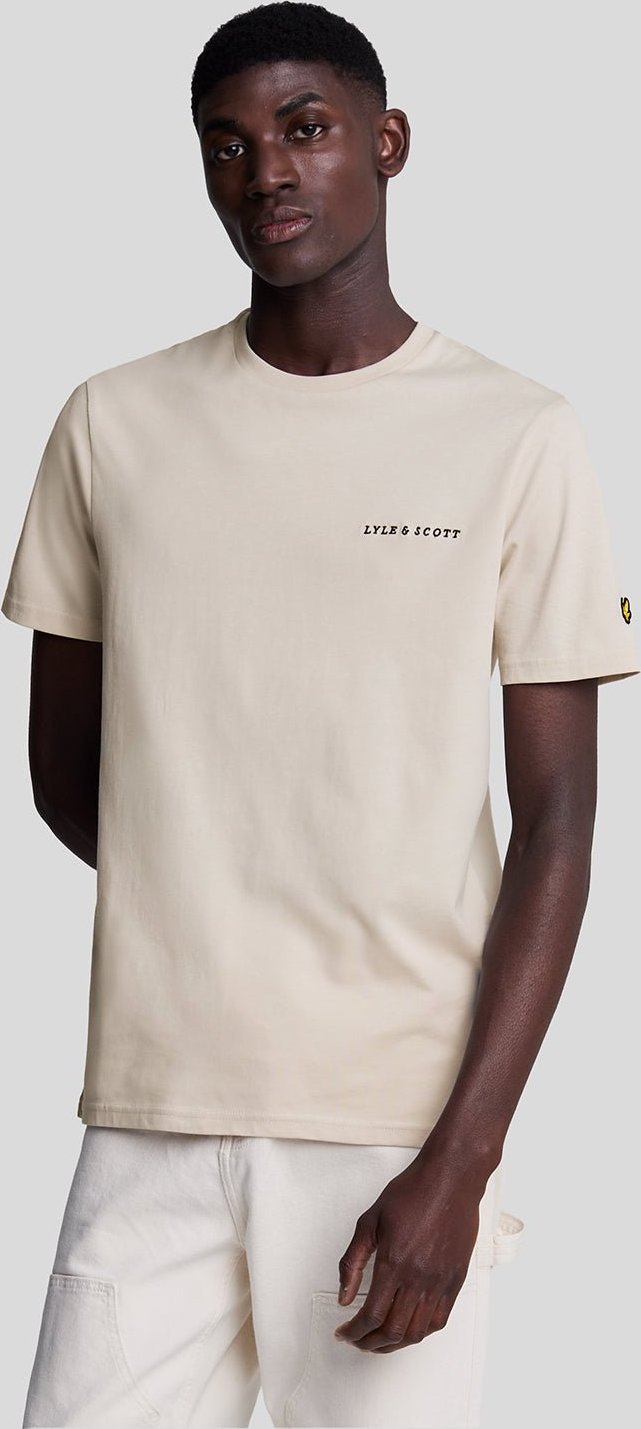 Lyle & Scott � T-Shirt mit Stickerei in Beige