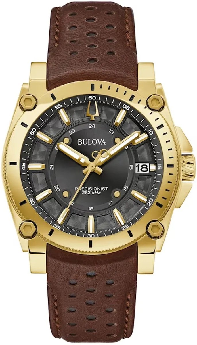 Bulova Precisionist Icon Herrenbraun Uhr 97B216