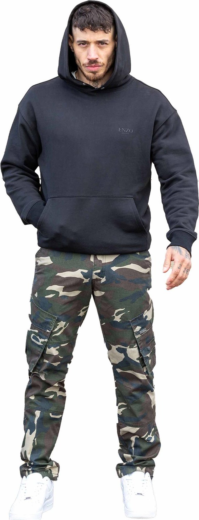 Thumbnail - Enzo | Mens Camo Cargo Hose