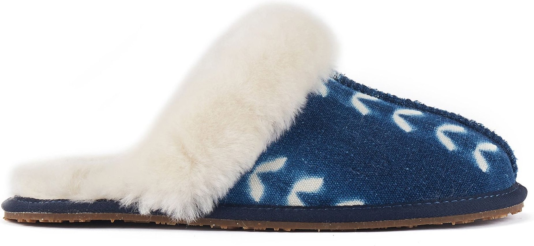 Geschlossene Pantoletten in Indigo