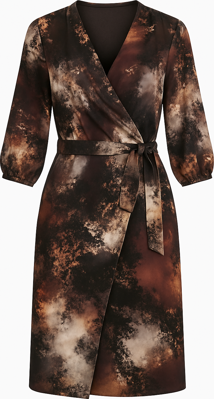 Bedrucktes Wickelkleid