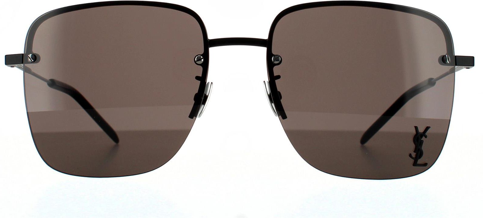 Saint Laurent Square Damen Schwarz Grau Sonnenbrille