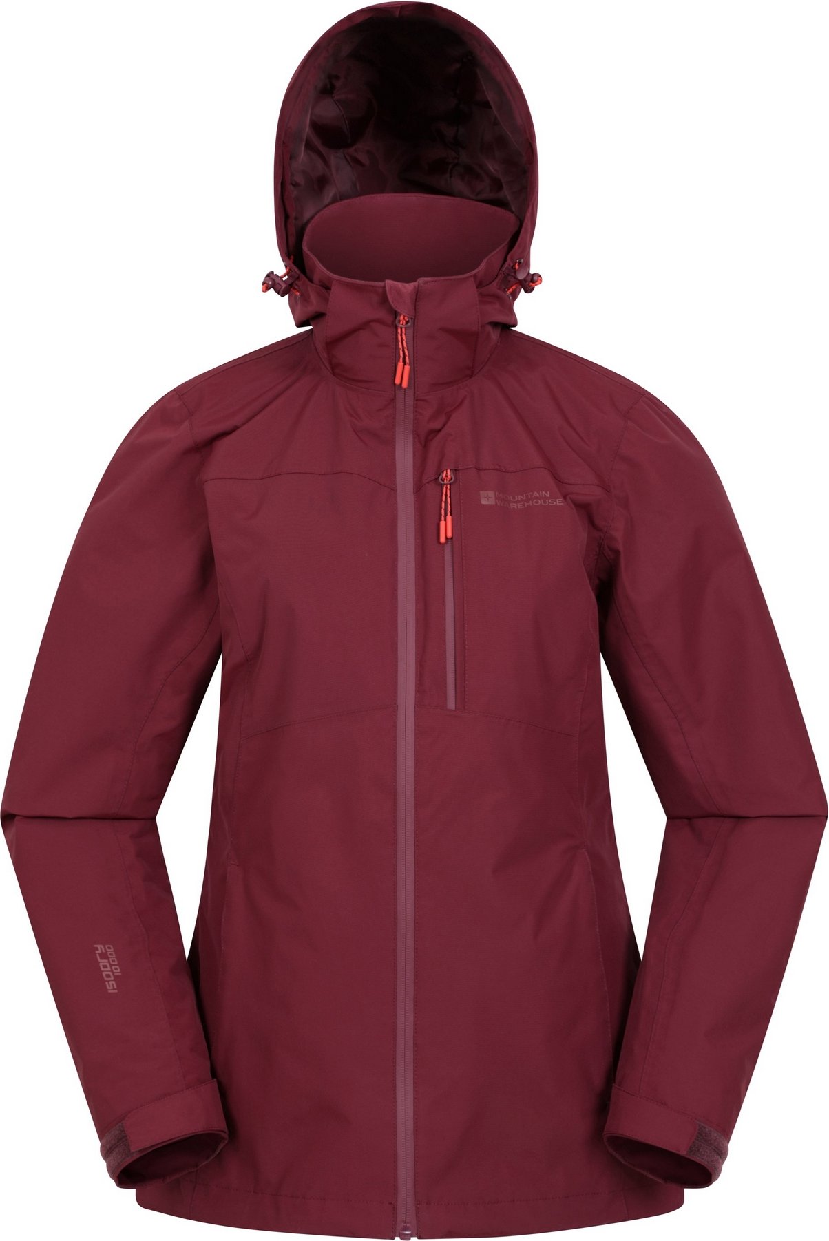 Mountain Warehouse Damen Rainforest II Extreme Jacke (Burgunderrot)