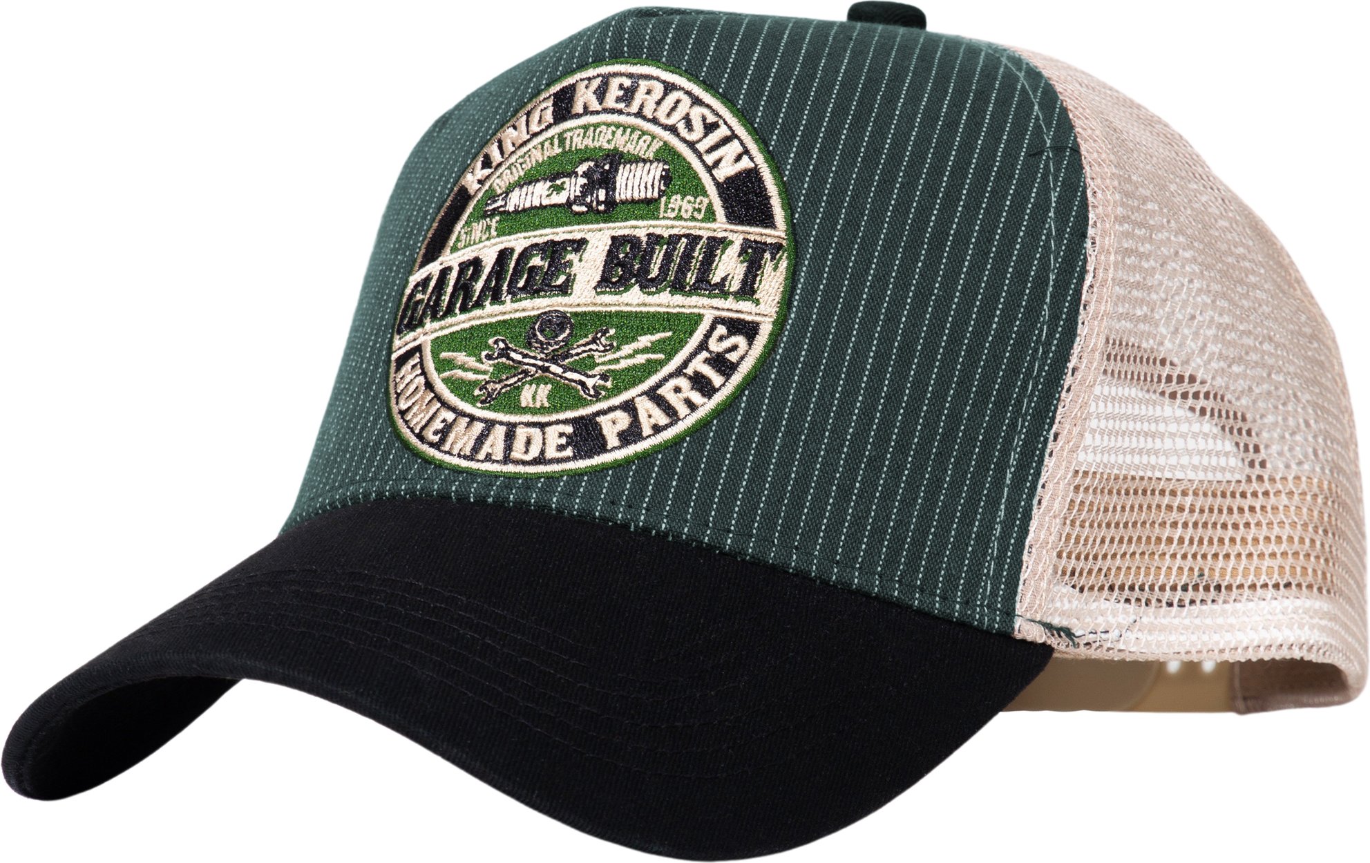 King Kerosin Herren Trucker Cap Garage Built dunkelgrün