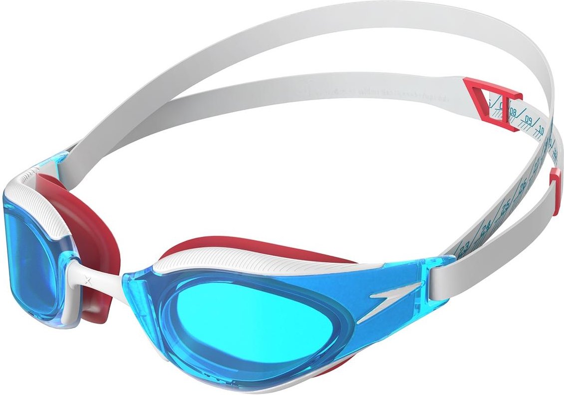 Speedo - "Fastskin Hyper Elite" Schwimmbrille für Herren/Damen Unisex (Weiß/Blau)