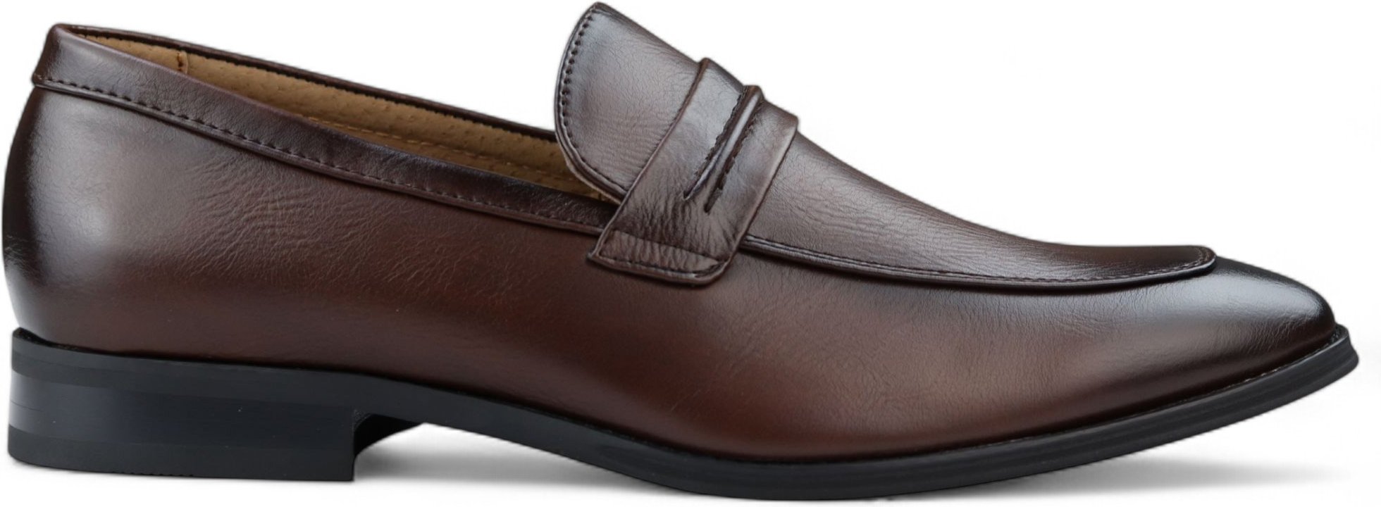 Herren Slip-On Loafers Braun Ledergefüttert Elegante Schuhe