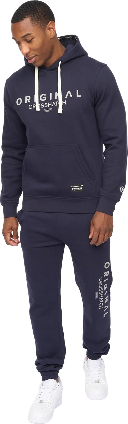 Crosshatch - "Jamals" Hoodie und Jogginghosen-Set für Herren (Marine)