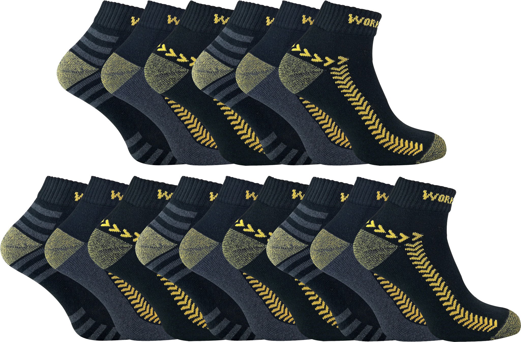 Thumbnail - 15 Paar Multipack Herren-Knöchelsocken | Low Cut Short Work Socks - 15 Paare