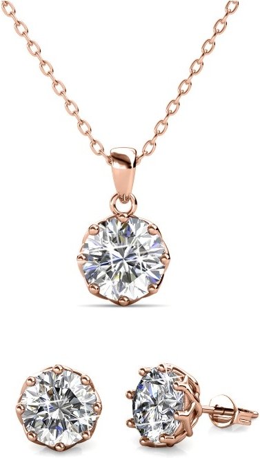 Lily Set - Rose Gold und Kristall