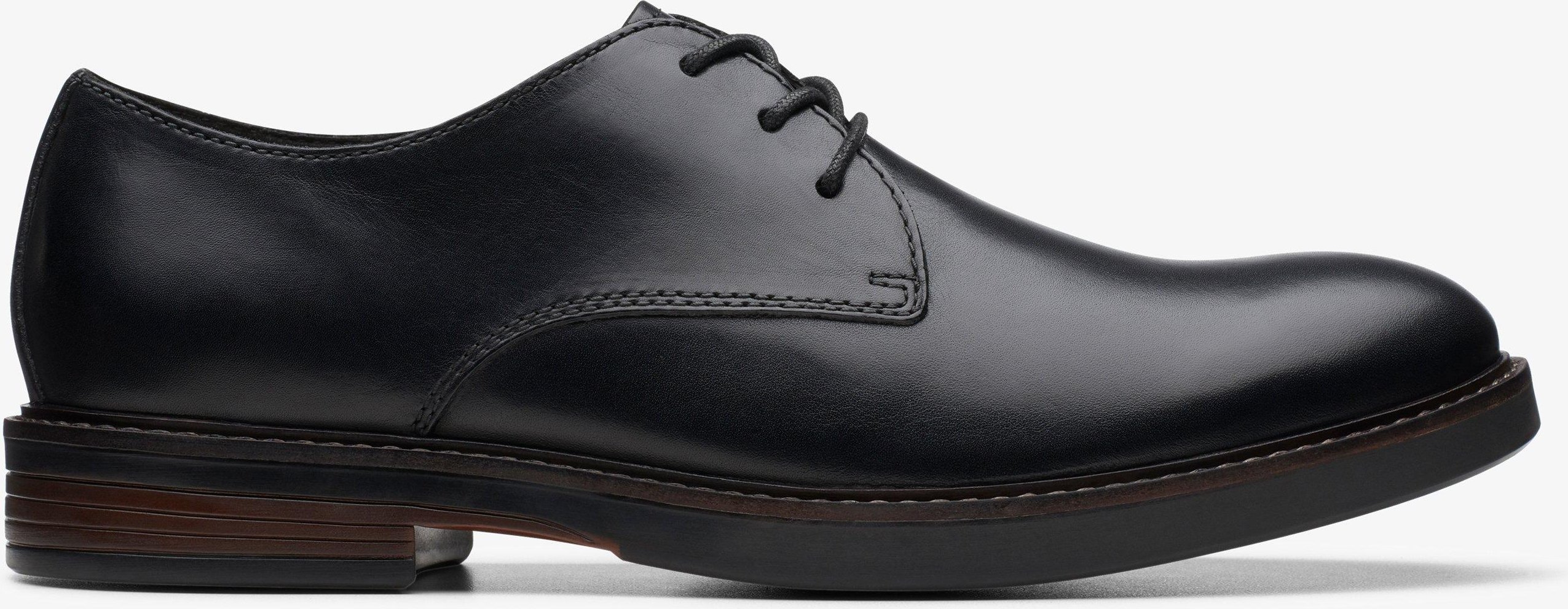 Paulson Einfache Schwarze Leder Schuhe