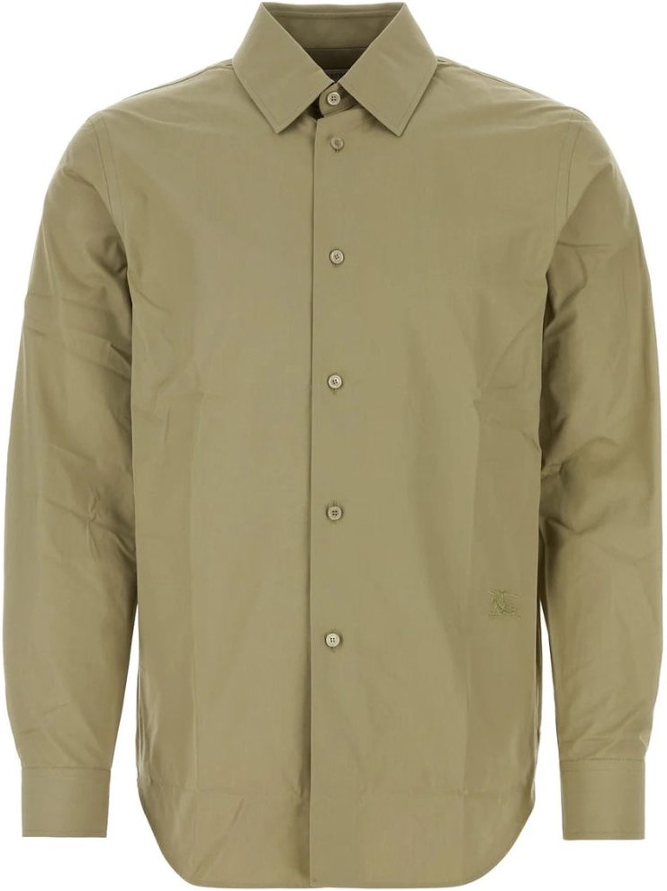 Thumbnail - Burberry Equestrian Knight-Motiv Button-Down-Hemd Hunter Green Casual Shirt