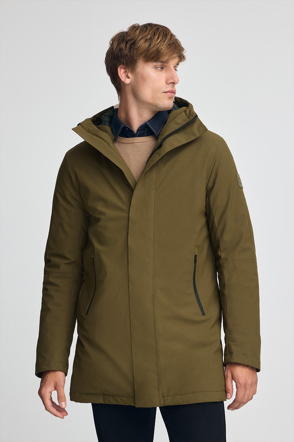 Jacke Voguel khaki dunkel mit Polo Club-Logo