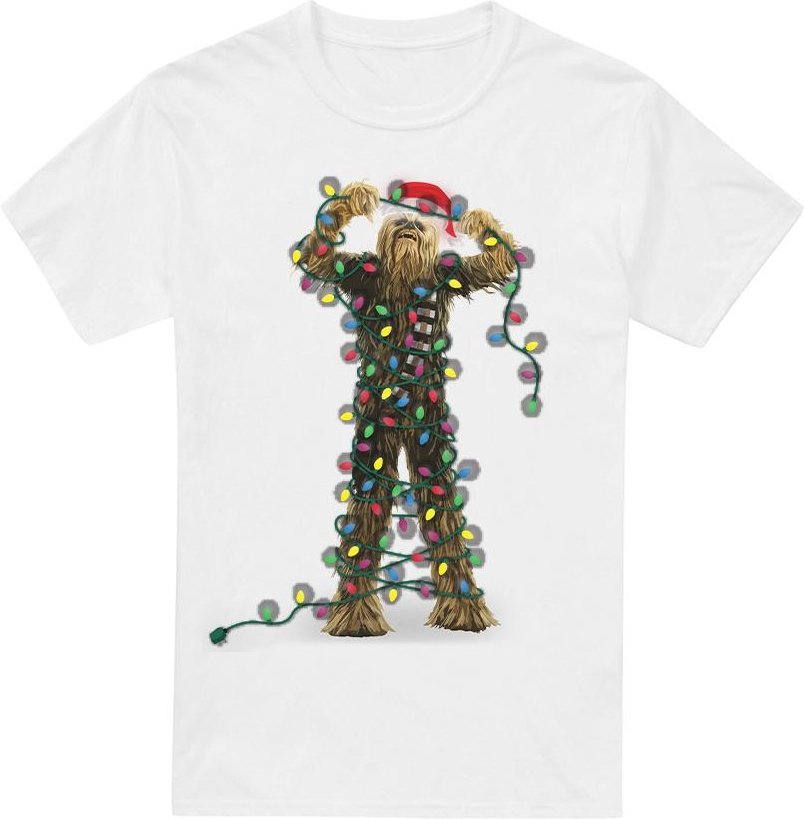 Star Wars - T-Shirt für Herren - weihnachtliches Design (Weiß)