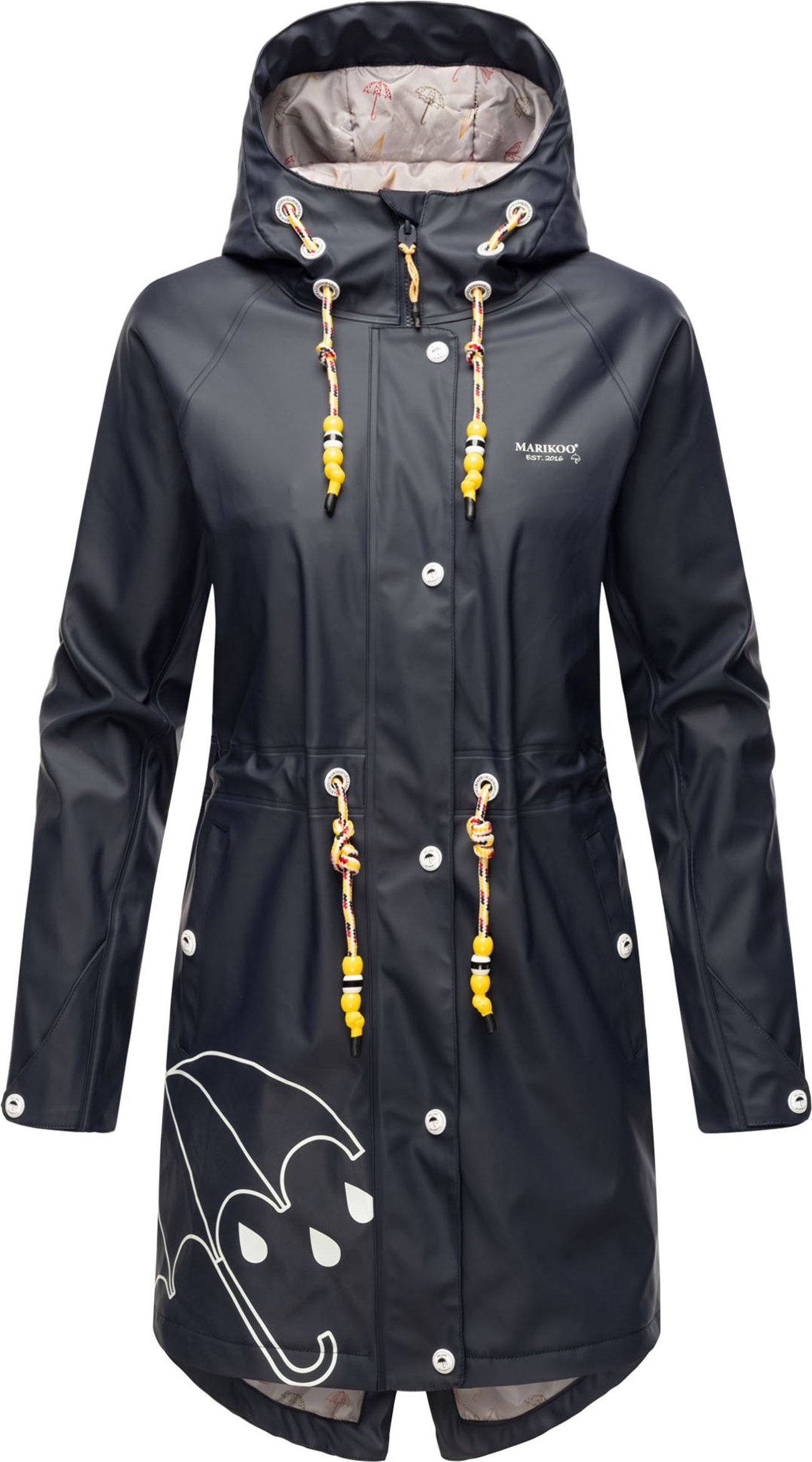 Thumbnail - Marikoo Damen Regenjacke – Dancing Umbrella, wasserdicht mit Kapuze