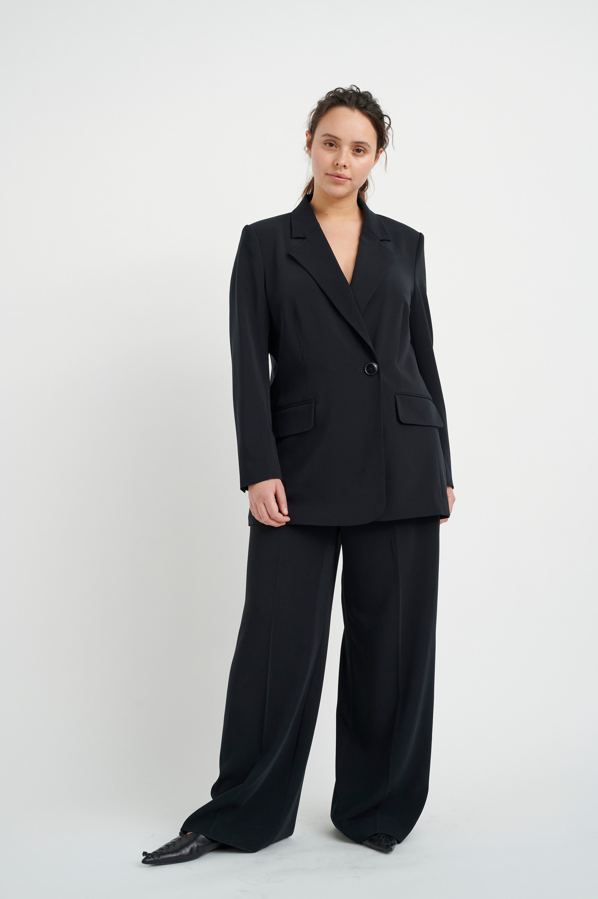 Blazer Gerade Passform Blac