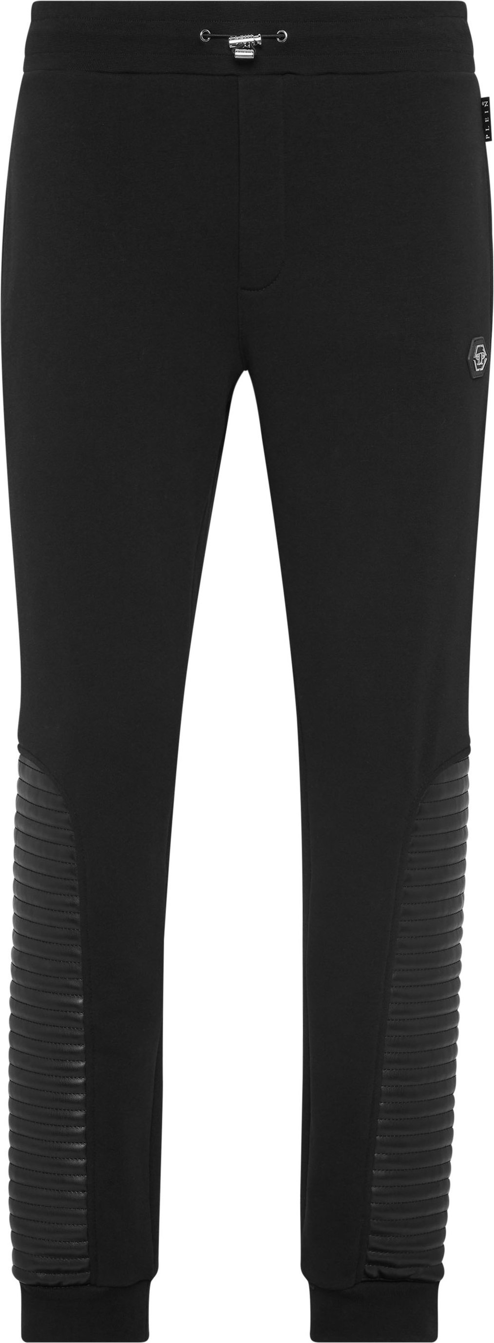 Jogging Trousers With Leather Inserts