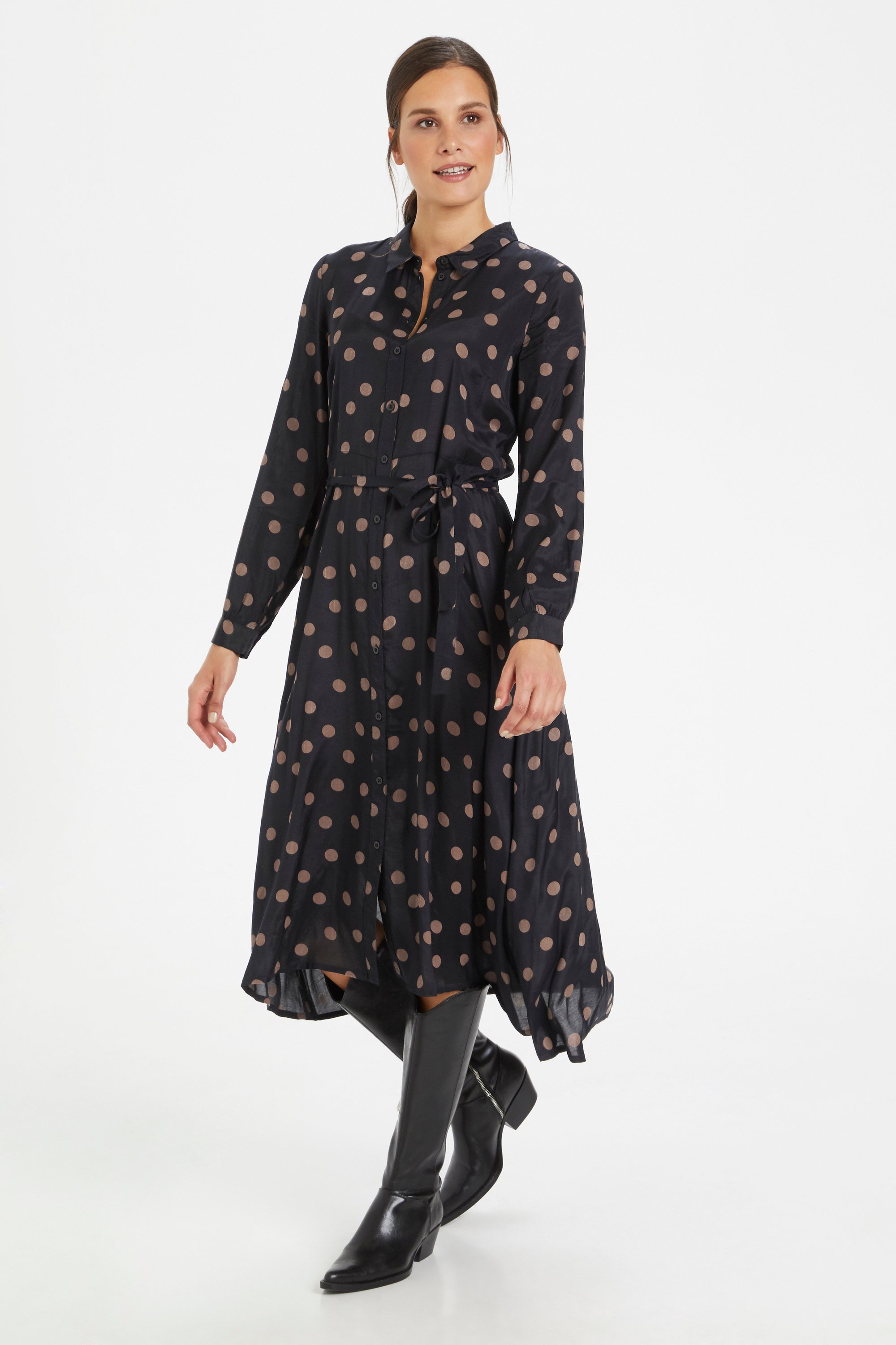 Thumbnail - Kleid Relaxed fit black brown