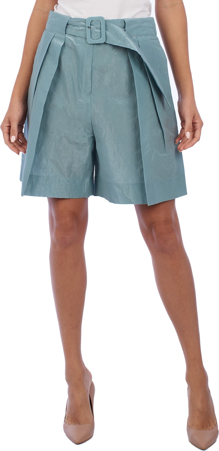 Damen-Plisseeshorts mit hoher Taille 5NP41T