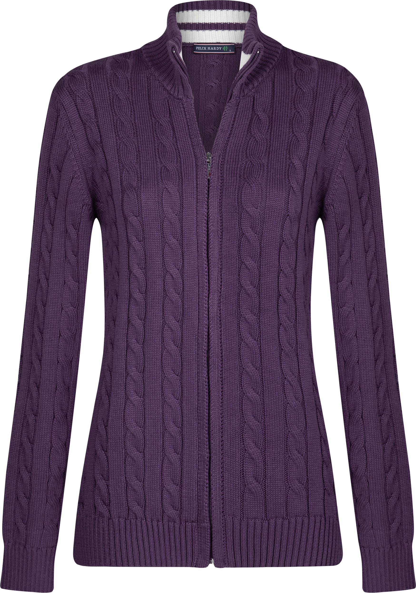 Grobstrick Zopfmuster Langarm Strickjacke Lara