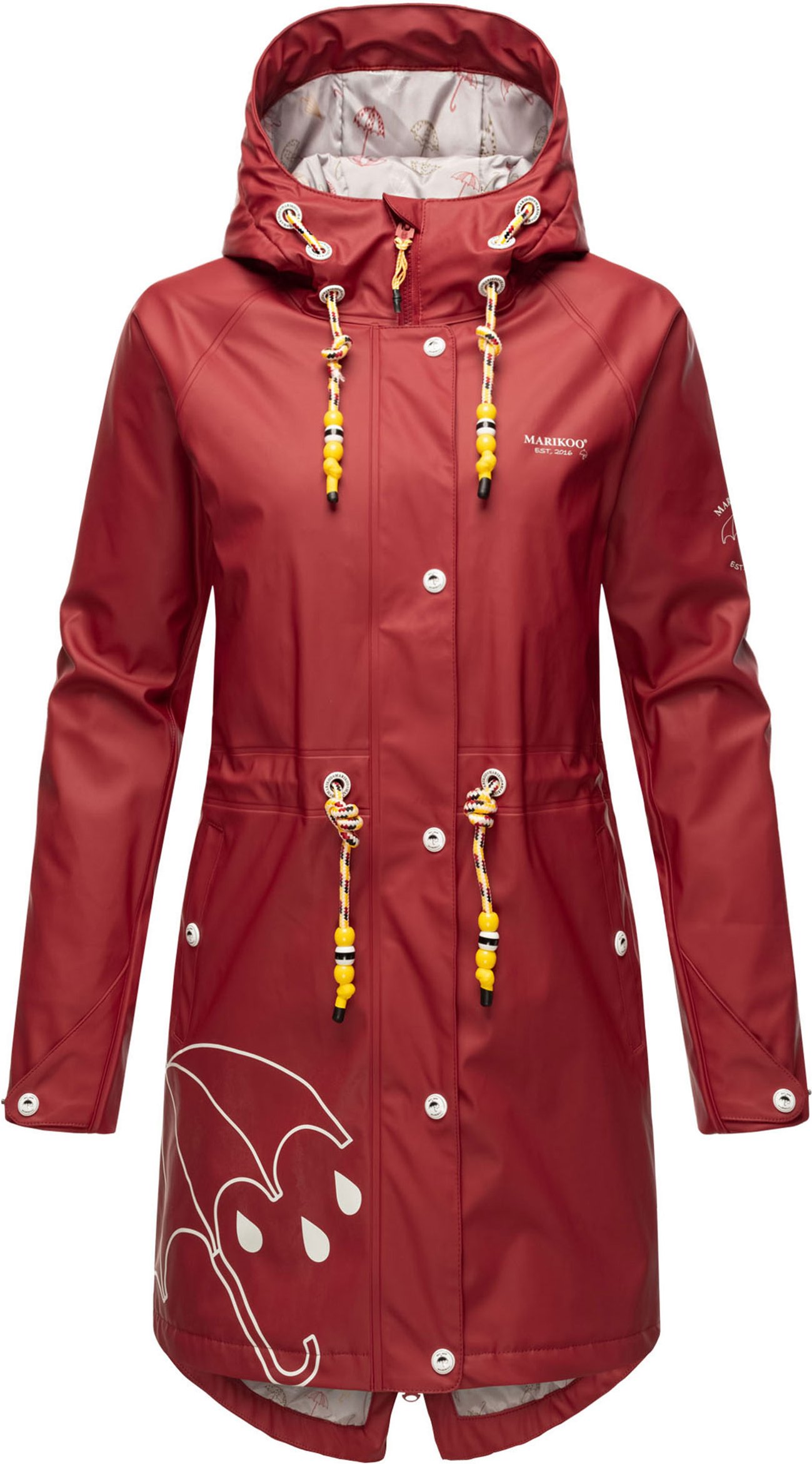 Thumbnail - Marikoo Damen Regenjacke – Dancing Umbrella, wasserdicht mit Kapuze