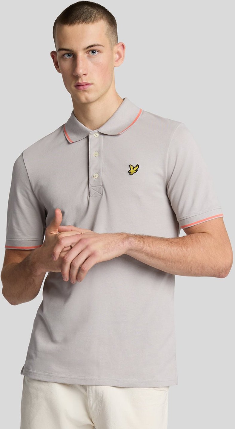 Lyle & Scott Poloshirt mit Streifen - Hellgrau