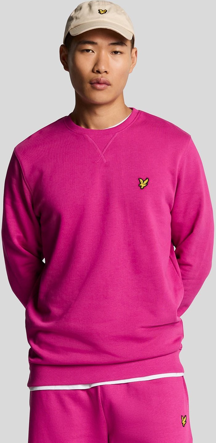 Lyle & Scott Sweatshirt mit Rundhalsausschnitt – Fuchsie