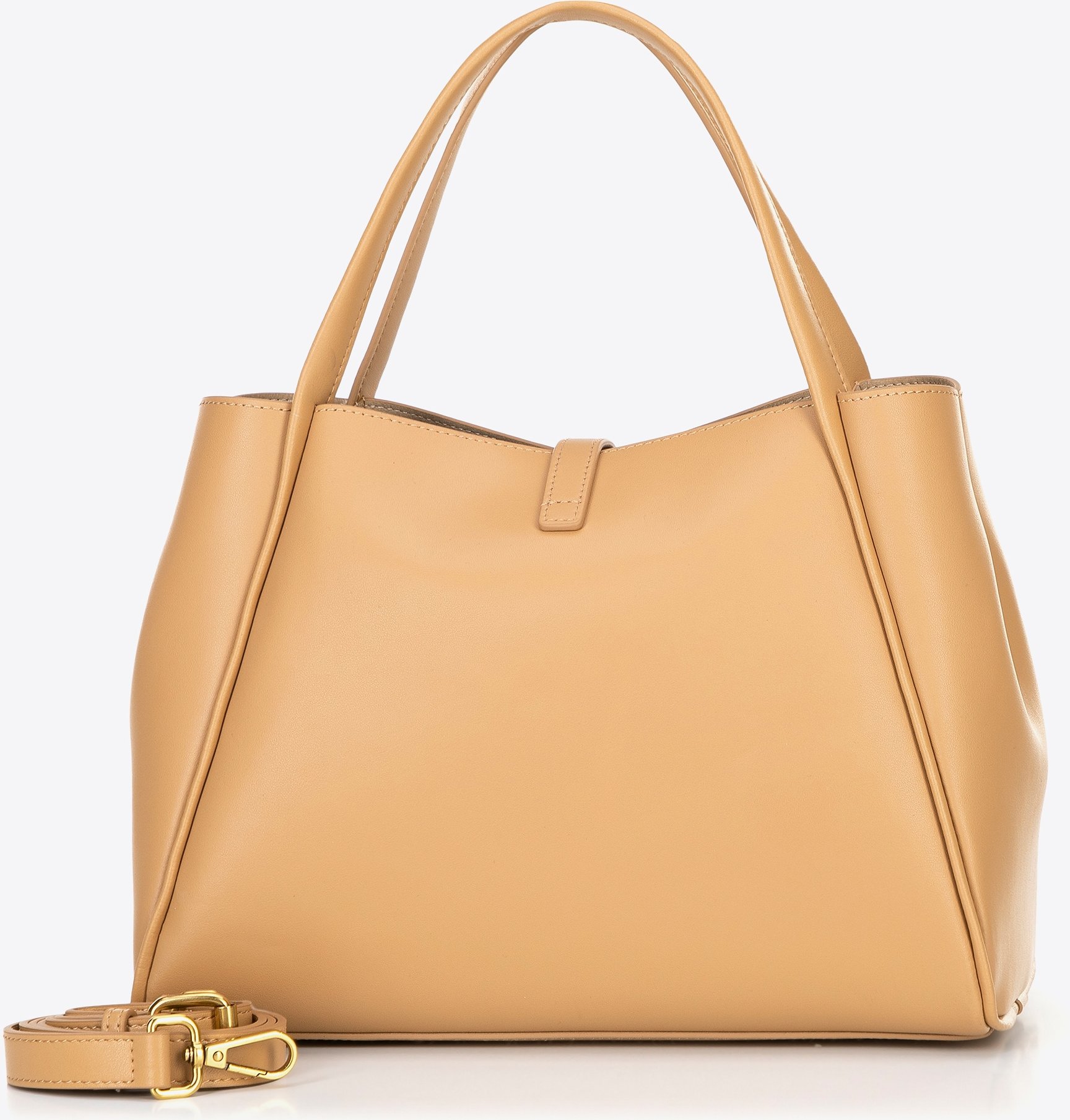 Wittchen Damen-Aktentasche aus Leder mit herausnehmbarer Tasche, beige