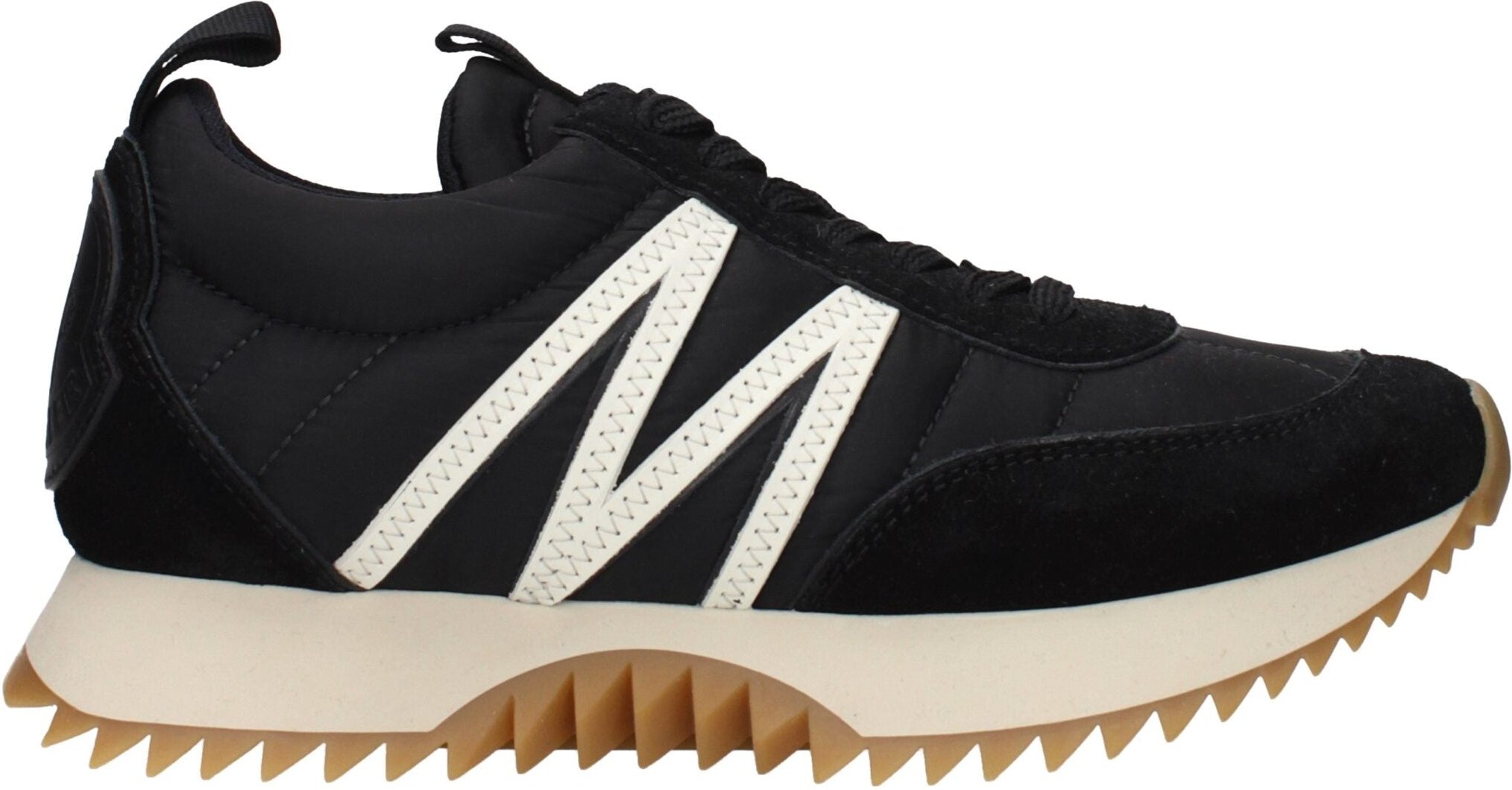 Moncler Schwarze Stoff Low Top Sneakers