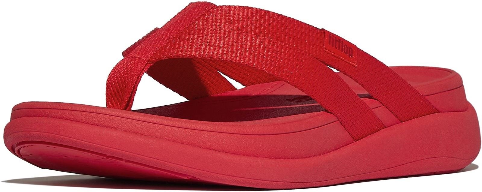 Fitflop F-Mode Go Polyester Damen Rote Sandalen