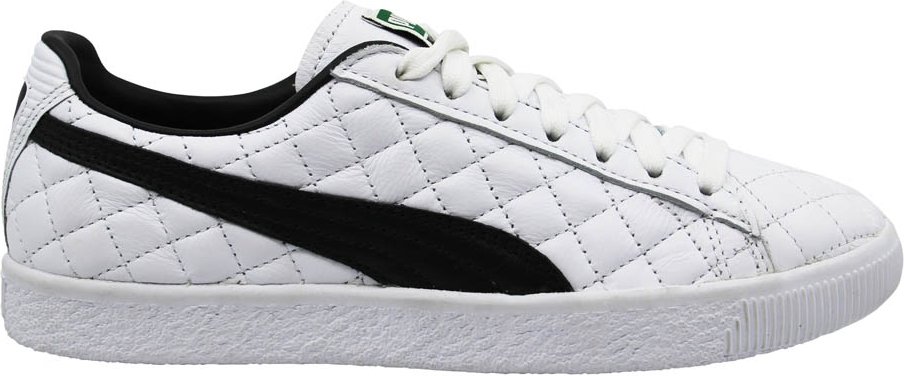 Puma Clyde gekleidet Teil Deux fm weiße Leder Schnürung Herren Trainer 363636 01