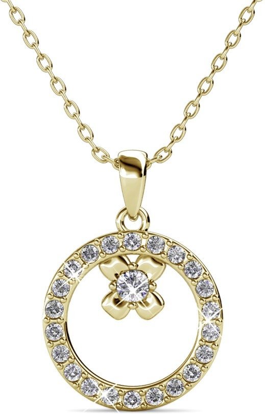 Eliza-Anhänger – Gold und Kristall