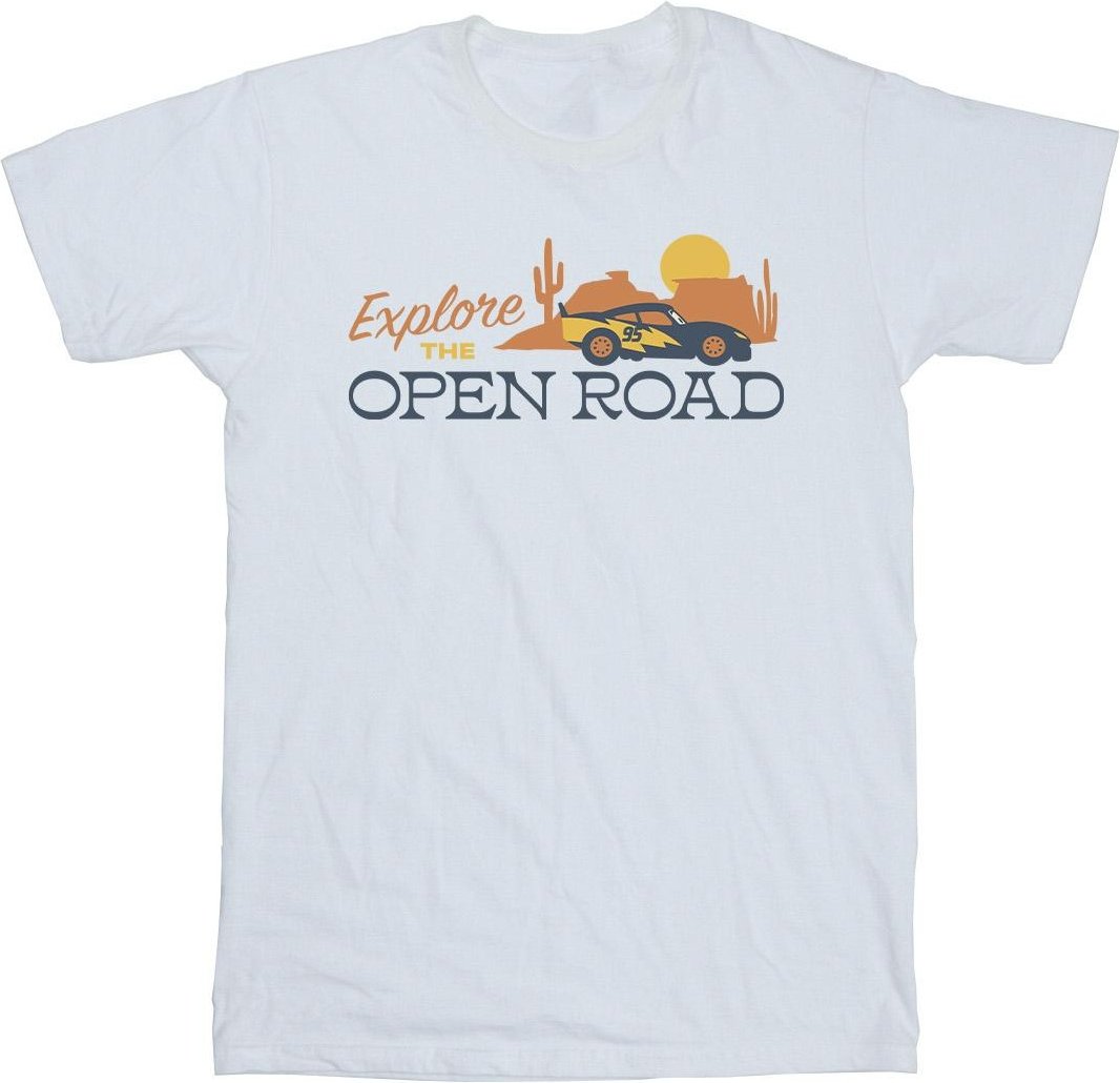 Disney - "Cars Explore The Open Road" T-Shirt für Herren (Weiß)