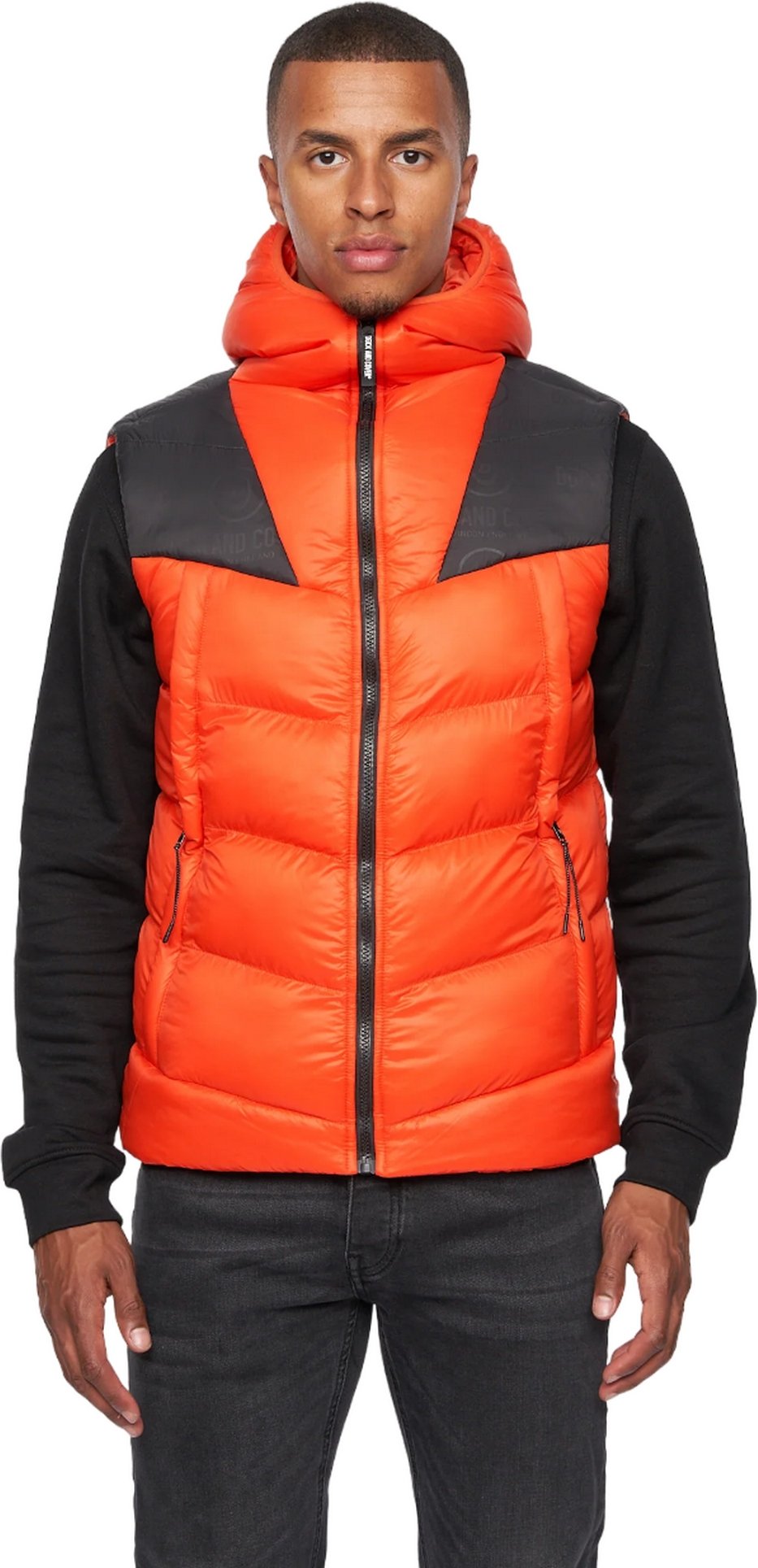 Duck and Cover - "Raymax" Weste für Herren (Orange/Schwarz)