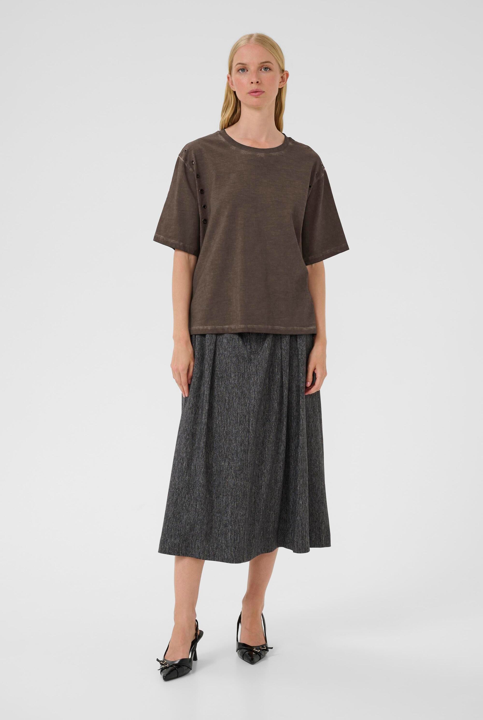 T-shirt KBBecilla Casual fit dark brown