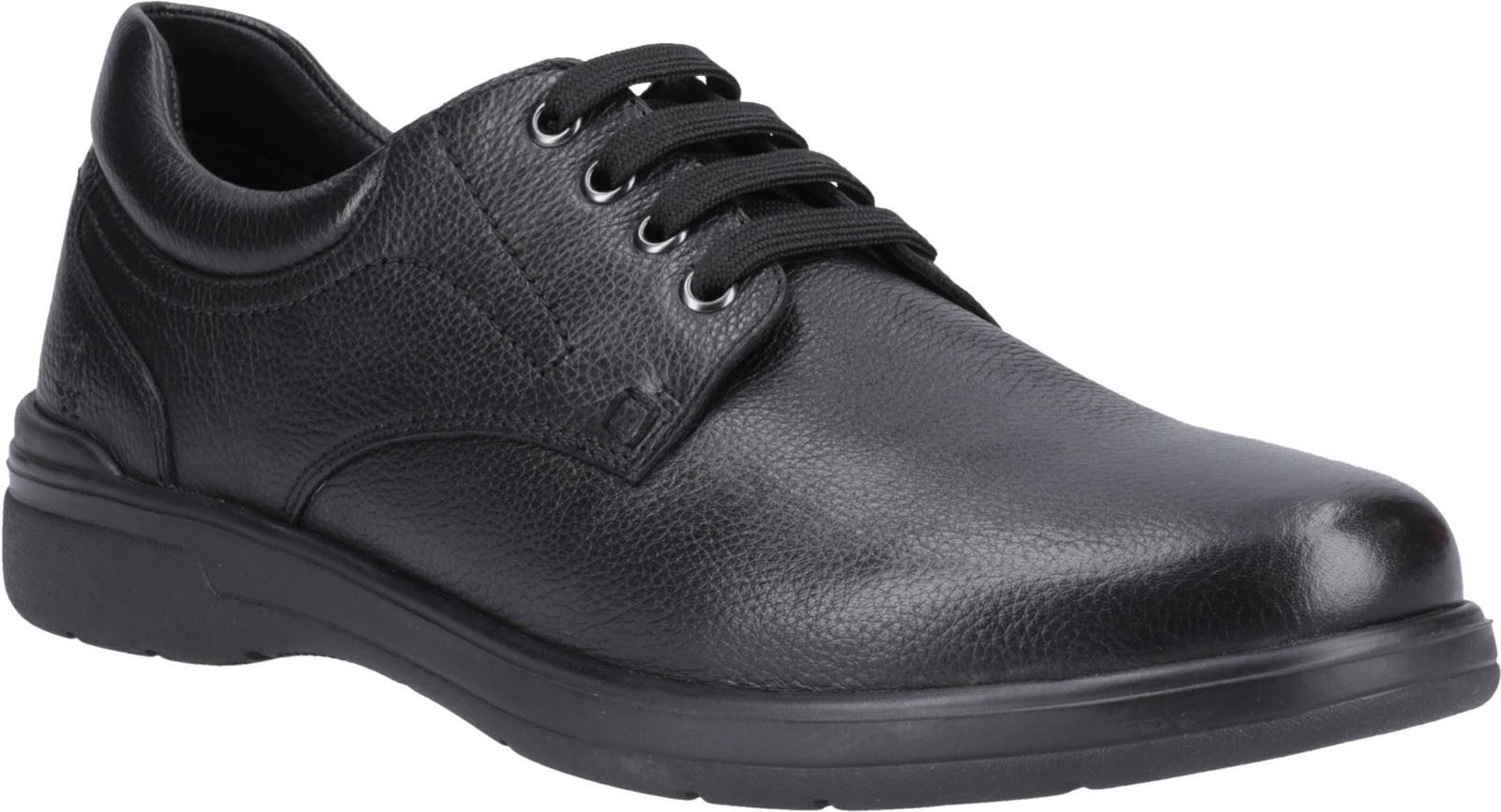 Hush Puppies Marco Leder Herren Schwarz Schnürschuhe