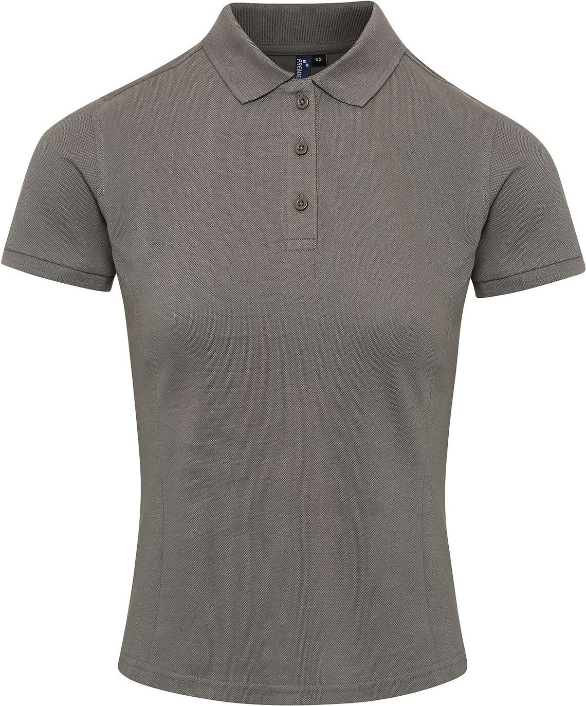 Premier Damen Polo-Shirt Coolchecker mit CoolPlus (Dunkelgrau)