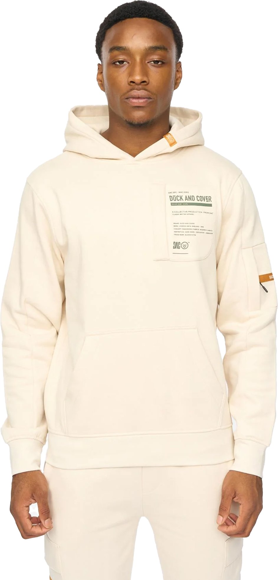 Duck and Cover - "Adamsberg" Kapuzenpullover für Herren (Naturweiß)