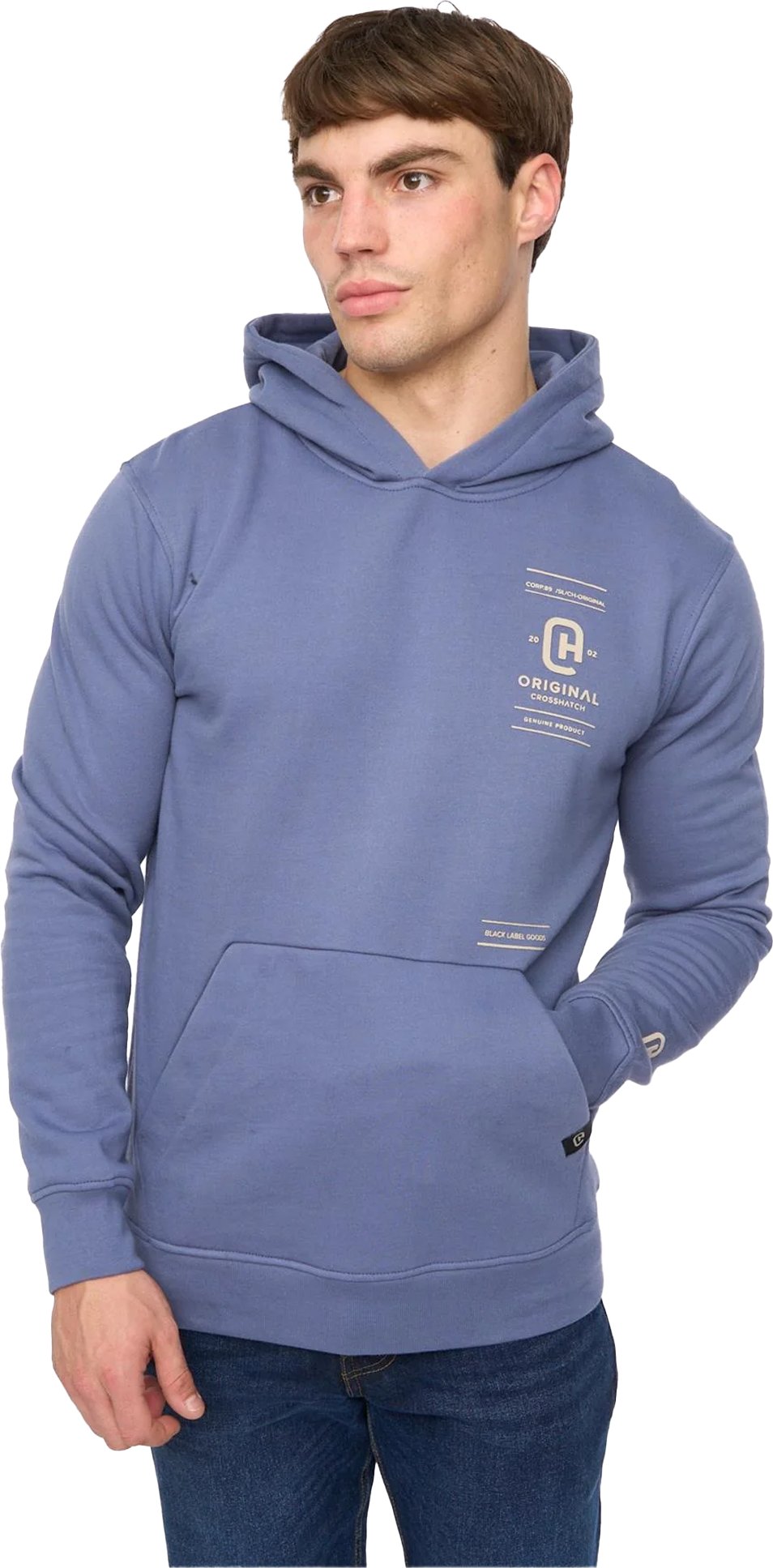 Crosshatch - "Jamolat" Kapuzenpullover für Herren (Jeansblau)