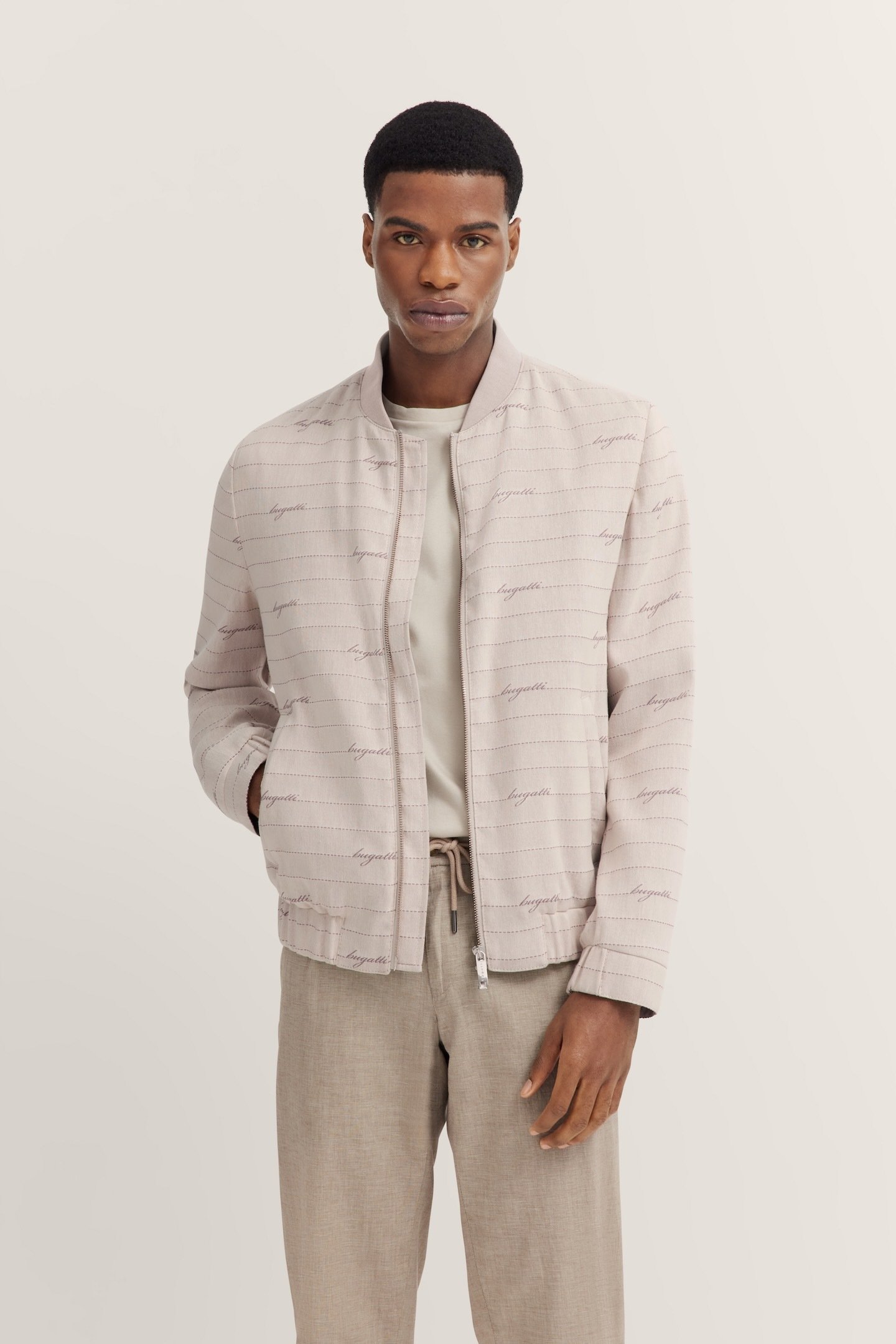 Bugatti Herren Blouson mit Collagekragen