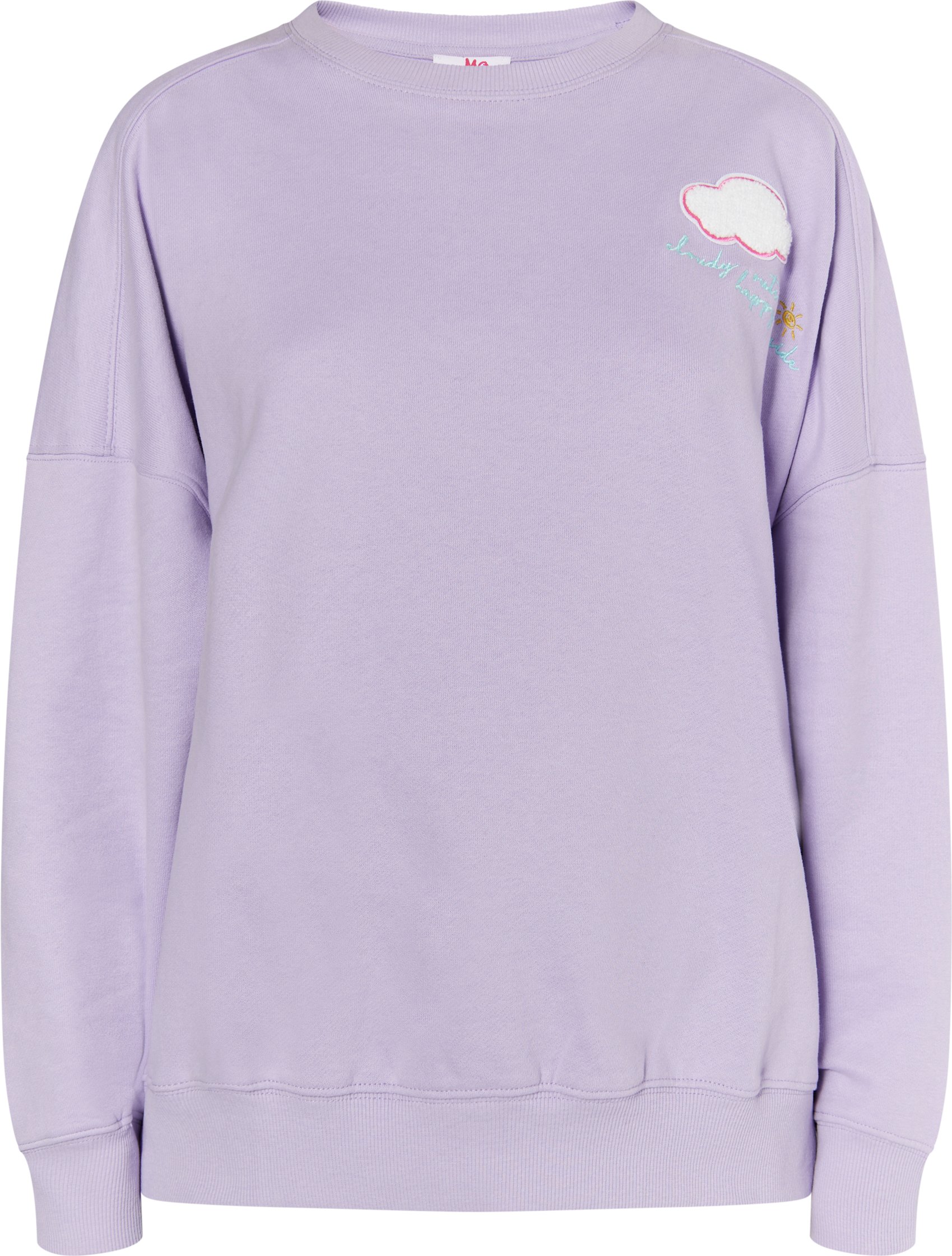 Mymo Sweatshirt mit Rundhalsausschnitt Damen violett