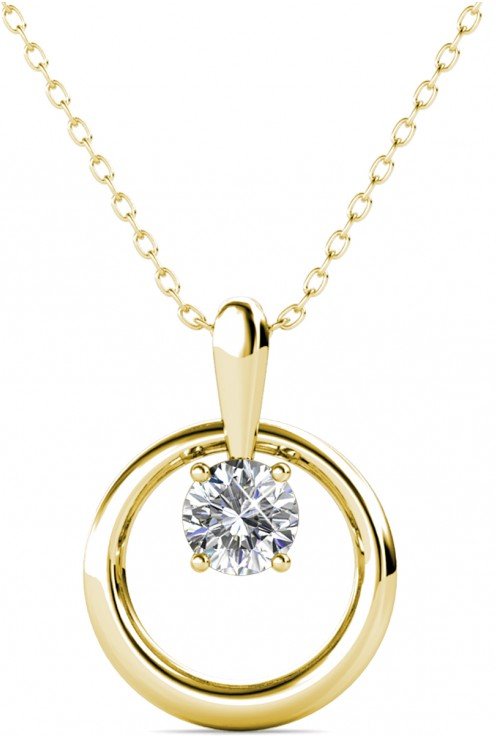 Octavia-Anhänger - Gold und Kristall