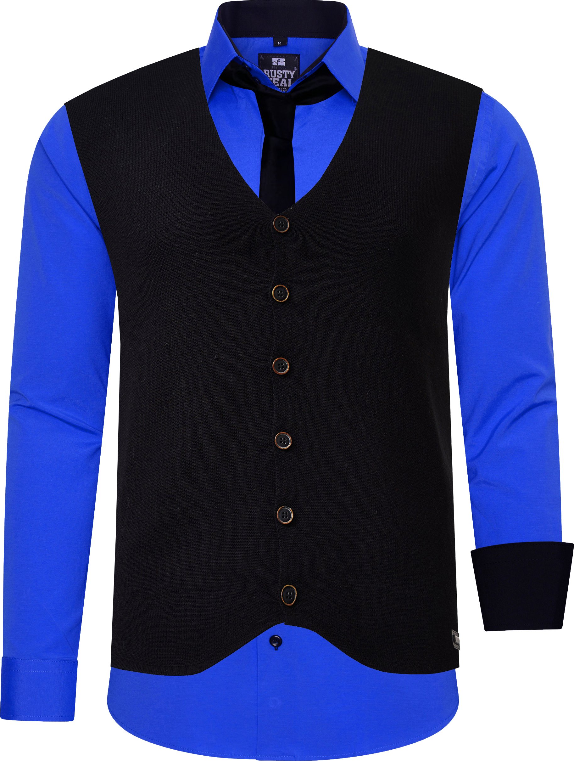 Hemd mit Weste und Krawatte 3er Set