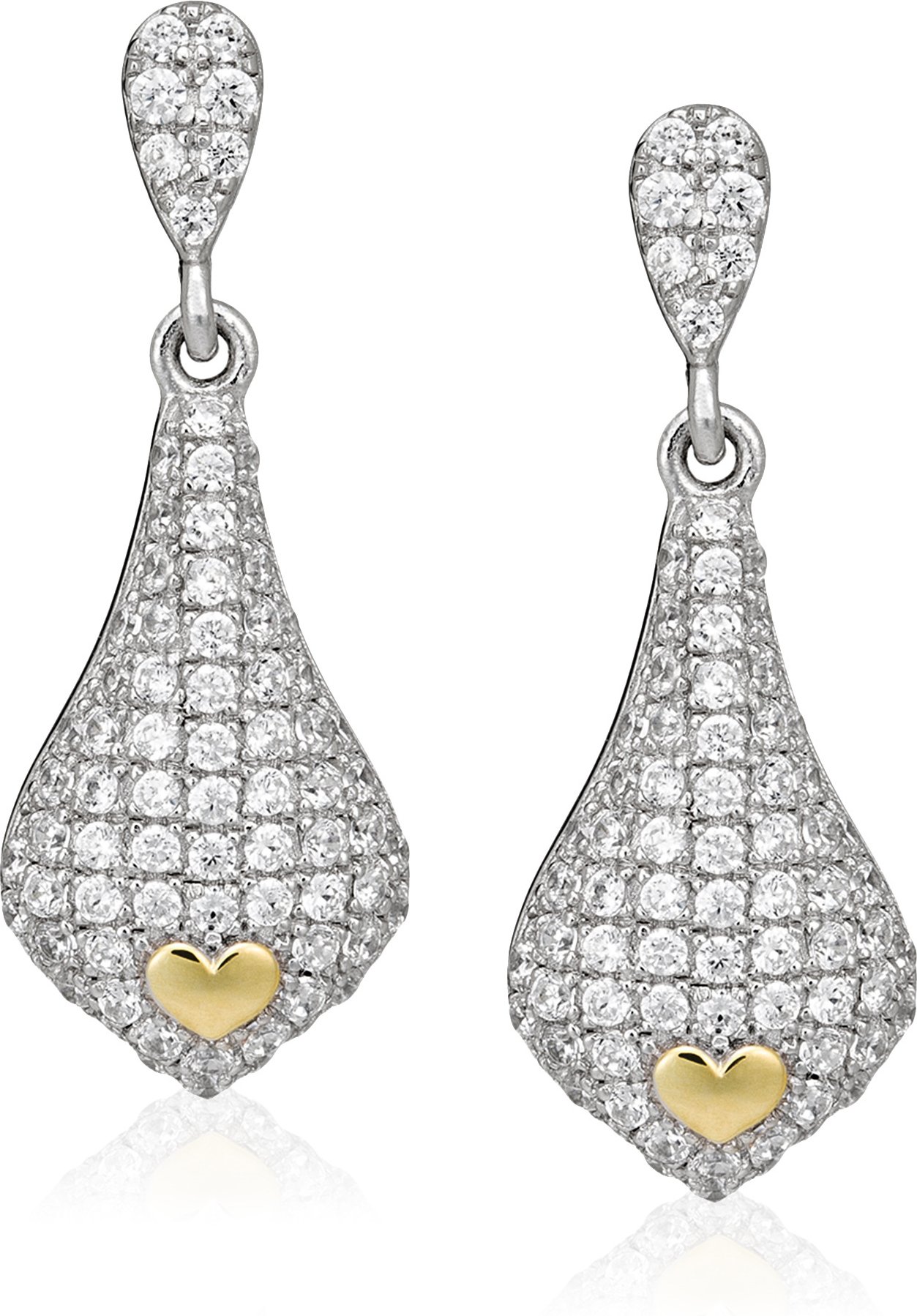 Orphelia Damen-Ohrhänger Sterling-Silber 925, Silber/Gold, ZO-5220