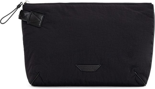 Schwarze Nylon-Clutch Tasche
