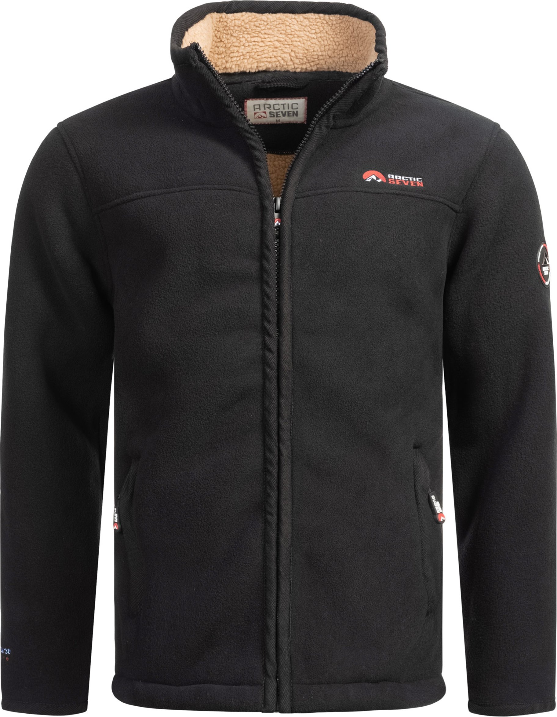 Arctic Seven Herren Fleece Jacke – Schwarz