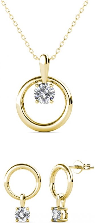 Octavia Set - Gold und Kristall