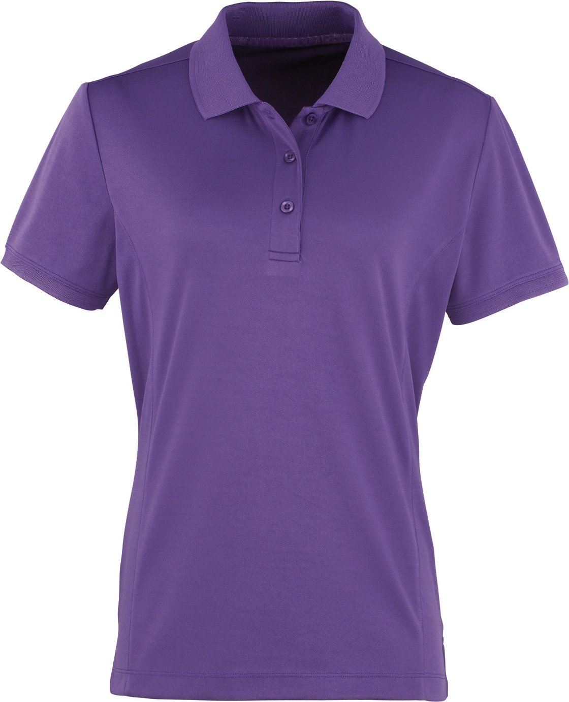 Premier Damen Coolchecker Piqué Polo-Shirt / Polohemd, Kurzarm (Violett)