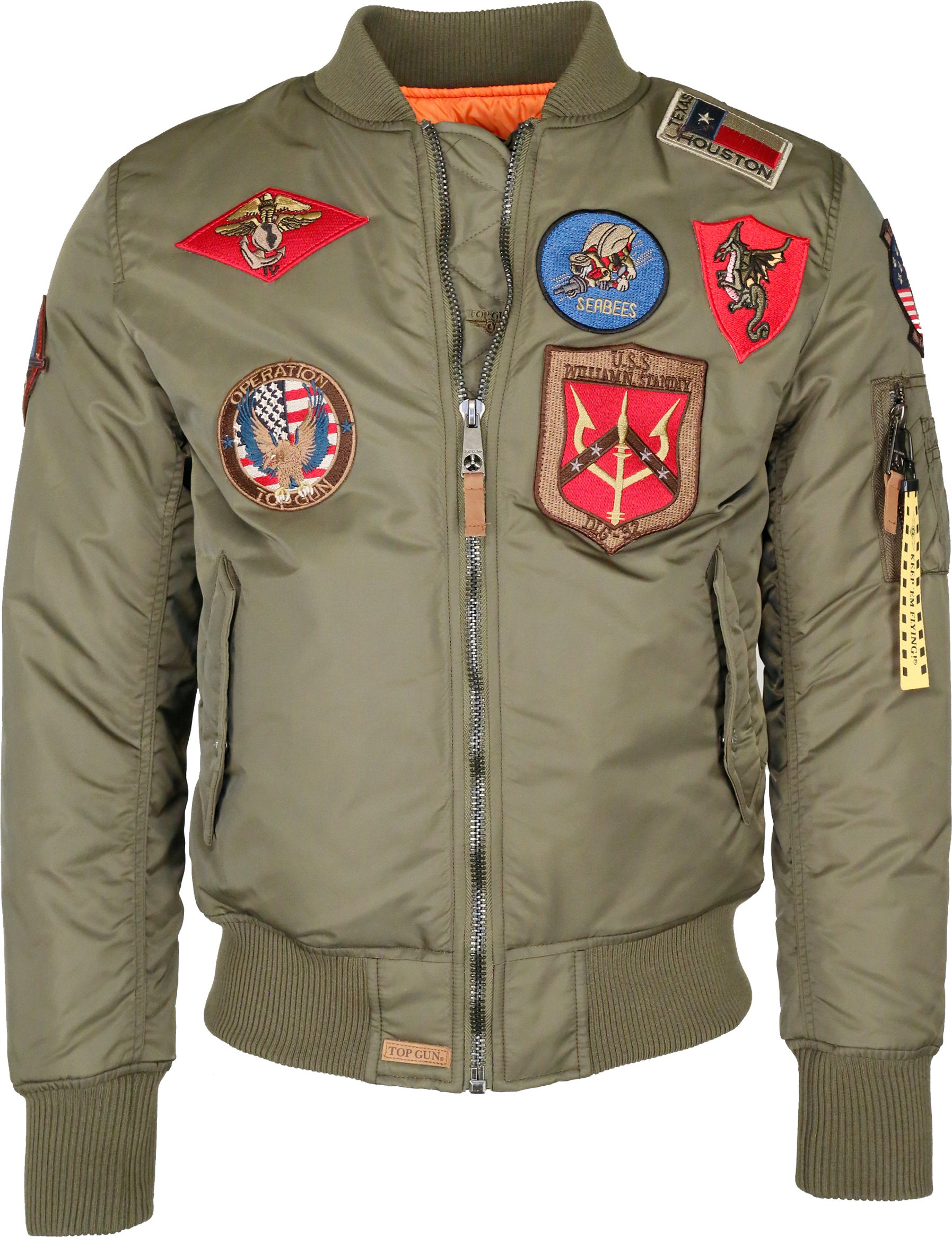 Top Gun Bomberjacke im Pilotenstil mit Patches TG20191053