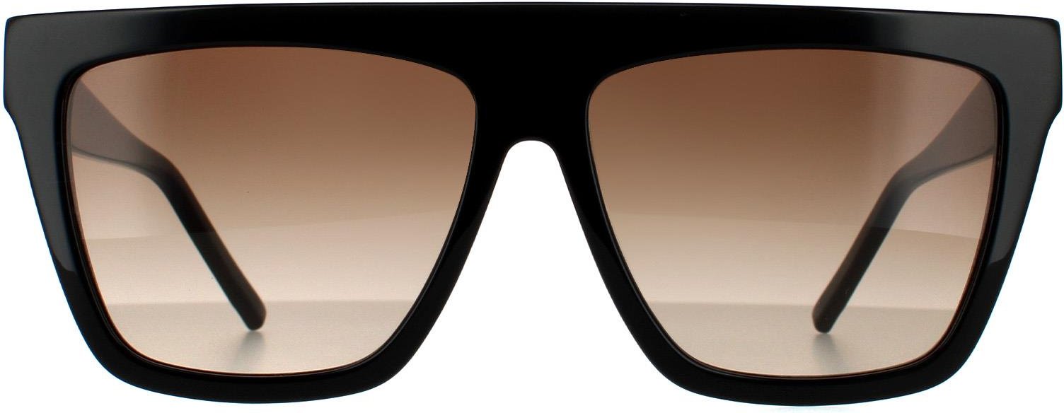 Hugo Boss Square Womens Shiny Black Brown Gradient Sonnenbrille