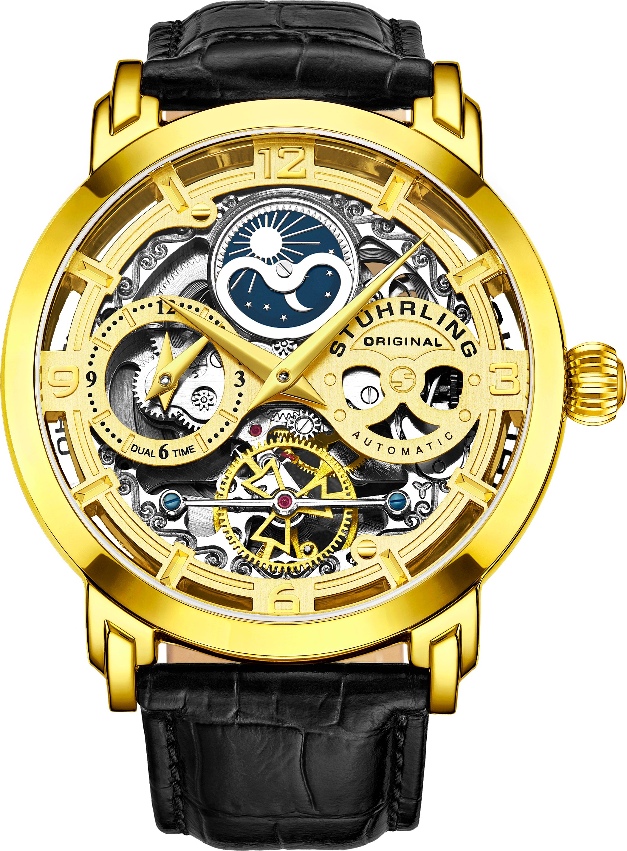 Schwarz und Gold Anatol Automatik 46mm